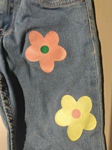 Cute Floral Jeans for Girls