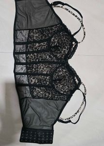 Leopard Print Lace Corset Top