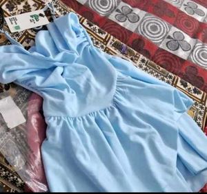 Baby Blue Tiered Mini Dress