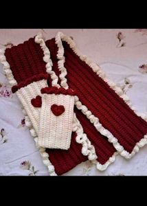 Handmade Scarf and handwarmer