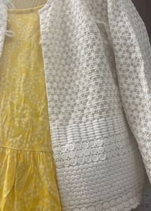 Embroidered Kurta Set with jacket