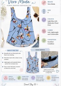 Vero Moda Floral Printed Sleeveless Top 🌸