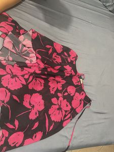 Chic Floral Strapless Kurta Set