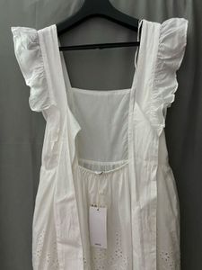 MANGO Brand New Luxury White M Embroidered Dress