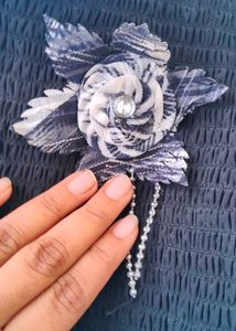 Elegant Black gown with Floral Embellishment