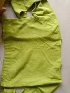 Lime Green Buttoned Cardigan