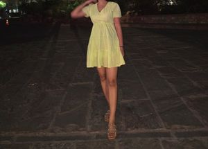Lime Green Mini Dress