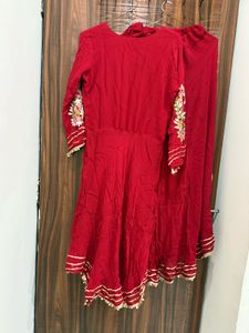 elegant deep red boutique dress