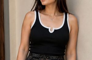 Ribbed Black Tank Top