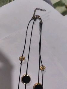 Elegant Black Layered Pendant Necklace