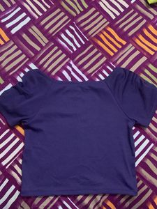 Cute Purple Button-Up Top