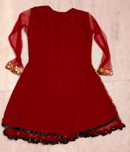 Girls Red &amp; Gold Dress