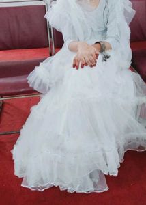Elegant White Sequined Lehenga Set