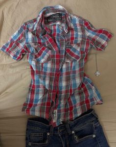 Plaid Short Sleeve Shirt