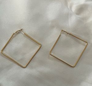 Gold Square Hoop Earrings