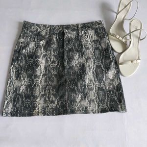 Zara Snake Print Mini Skirt
