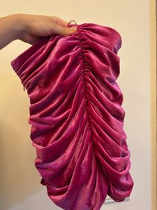 Velvet Ruched Mini Skirt from ZARA (NEVER WORN)
