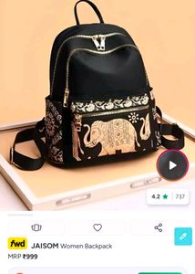 Boho Elephant Print Backpack