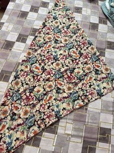 Square pure cotton scarf