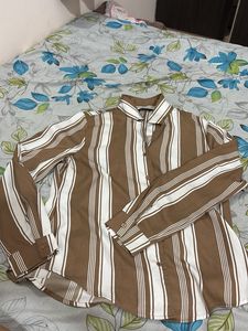 Striped Button-Up Shirt