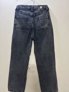 Washed Grey Denim Jeans