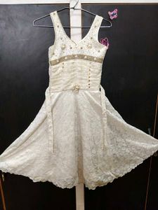 Elegant White Embellished party wear Gown