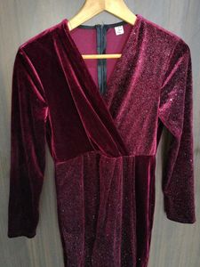 Velvet Sparkle Wrap Dress