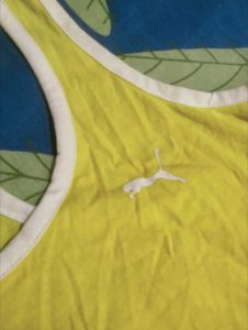Puma Yellow Racerback Tank Top