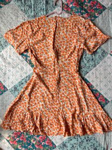 Vibrant Floral Print Mini Dress