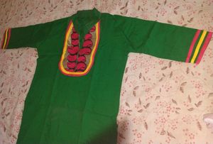 Vibrant Green Kurta with Embroidery XL