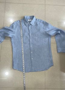 Uniqlo Light Blue Linen Shirt
