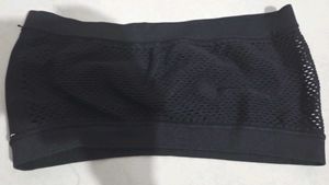 Trendy Black Strapless Bandeau Top without pads