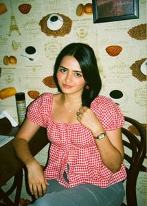 Red and White Korean styled Gingham Top