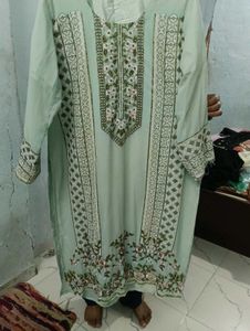 Elegant Mint Green Kurta Set with Dupatta