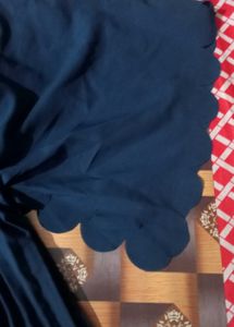 Navy Blue pleated butterfly sleeve dress for women