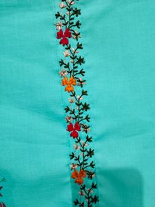 Print + Embroidery Kurta Set