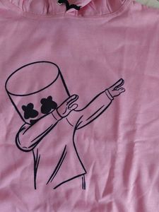 Pink Marshmello Hoodie (size -M,L&amp;XL)