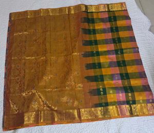 Gorgeous checked kanchi pattu saree
