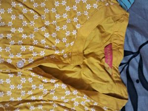 Yellow Embroidered Kurta