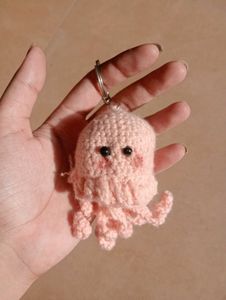 Cute Crochet jellyfish Keychain 🪼