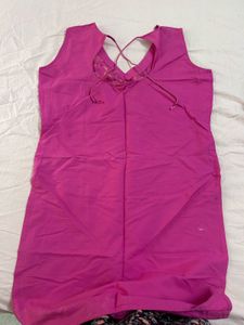 Vibrant Pink Embellished Kurta