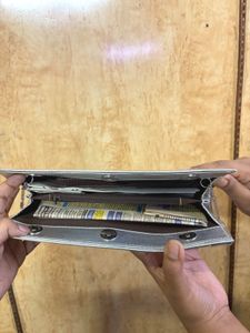 beautiful silver clutch