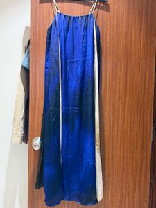 Stunning Blue Maxi Dress with Belt