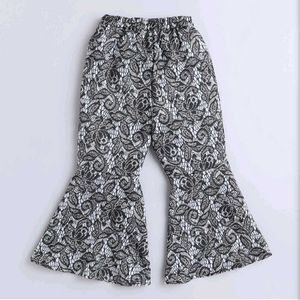 Girls' Stylish Top and Bell Bottom Pants Set