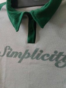 Grey &amp; Green Polo T-Shirt