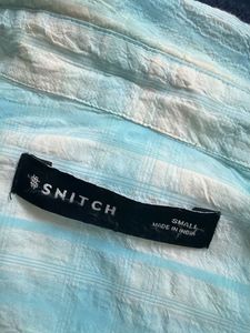 Snitch Men's Light Blue Checkered Shirt