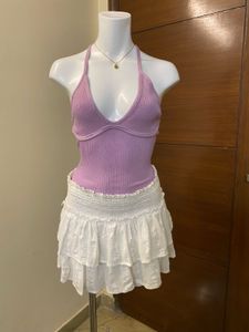 Cute Lilac Bodycon Top 🎀