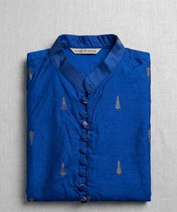 Vibrant Blue Embroidered Kurta