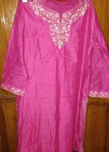 Vibrant Pink Embroidered Kurta