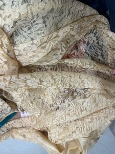 Elegant Beige &amp; Maroon Saree unused and marriage